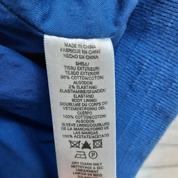 French Connection Jacket Mens Small Blue Shoulder Straps 6 Pockets - Picture 6 of 8